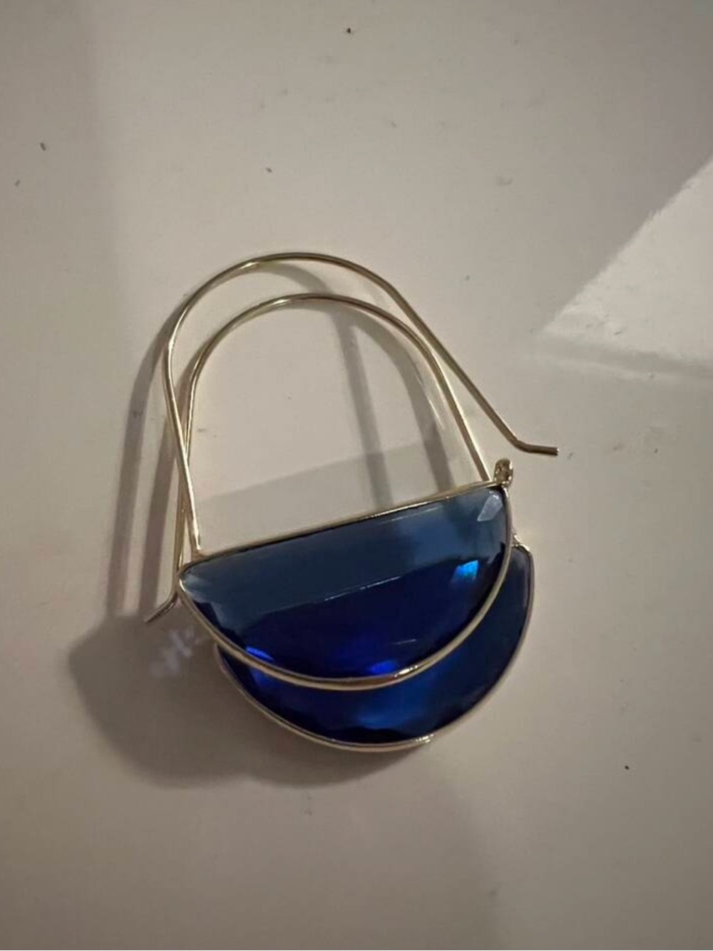 💎 Gemstone Hoop Earrings 💎 - Picture 4 of 5